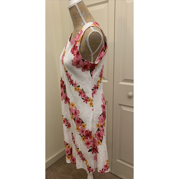 Paradise Bay Dress Made in Hawaii Women's Large Floral Vtg Rayon Tropical Resort - Picture 5 of 12